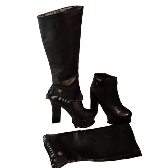 FABULOUS Convertible Boots snap on shin chaps to make Kneehigh - Picture 1 of 9